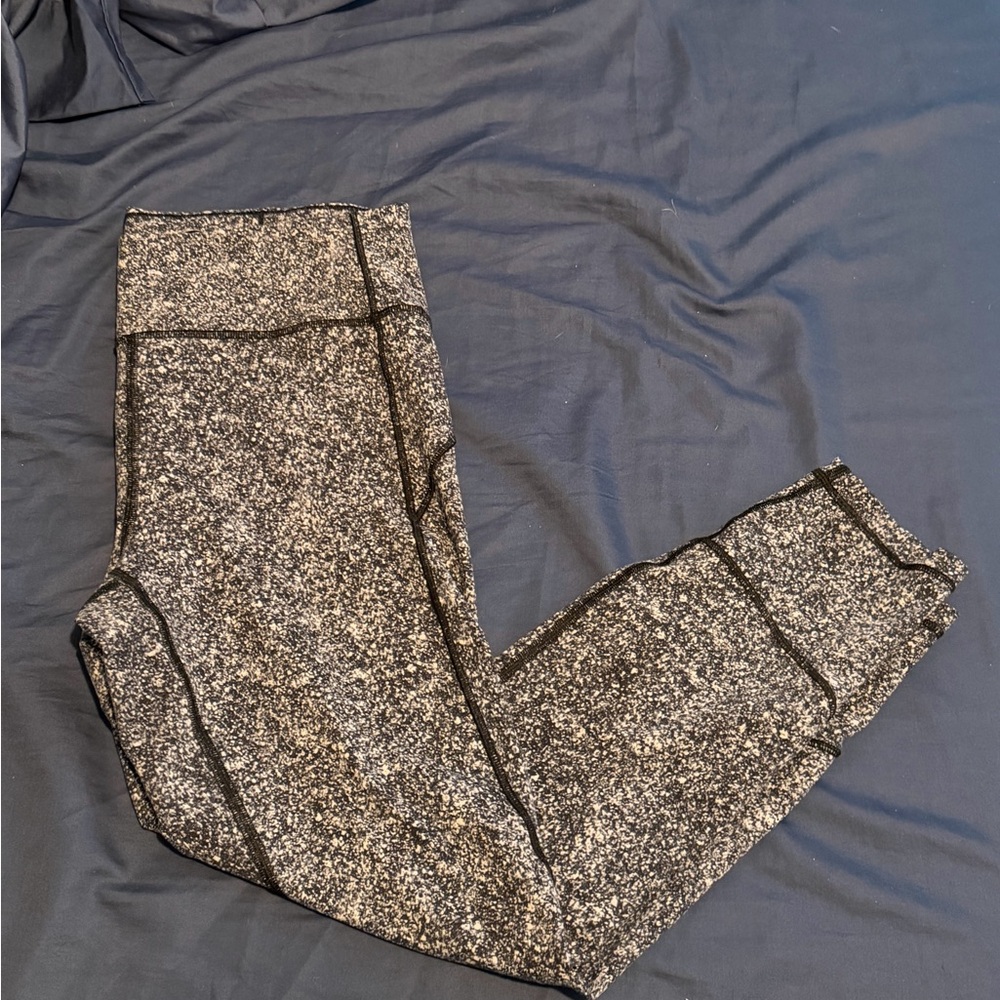 Lululemon Speckled Black and White Leggings